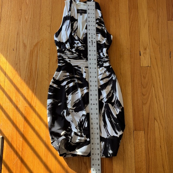 White House Black Market Black & White Halter Sleeveless Midi Dress • Size 4 - Picture 5 of 7